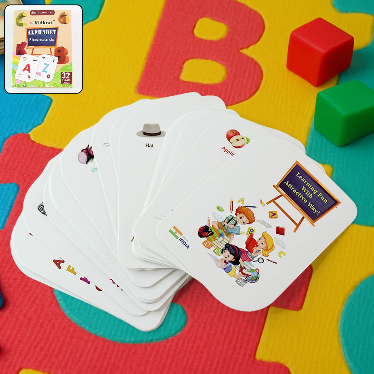 Kidkraft Early Learner 32-Piece Alphabet Flash Cards Set