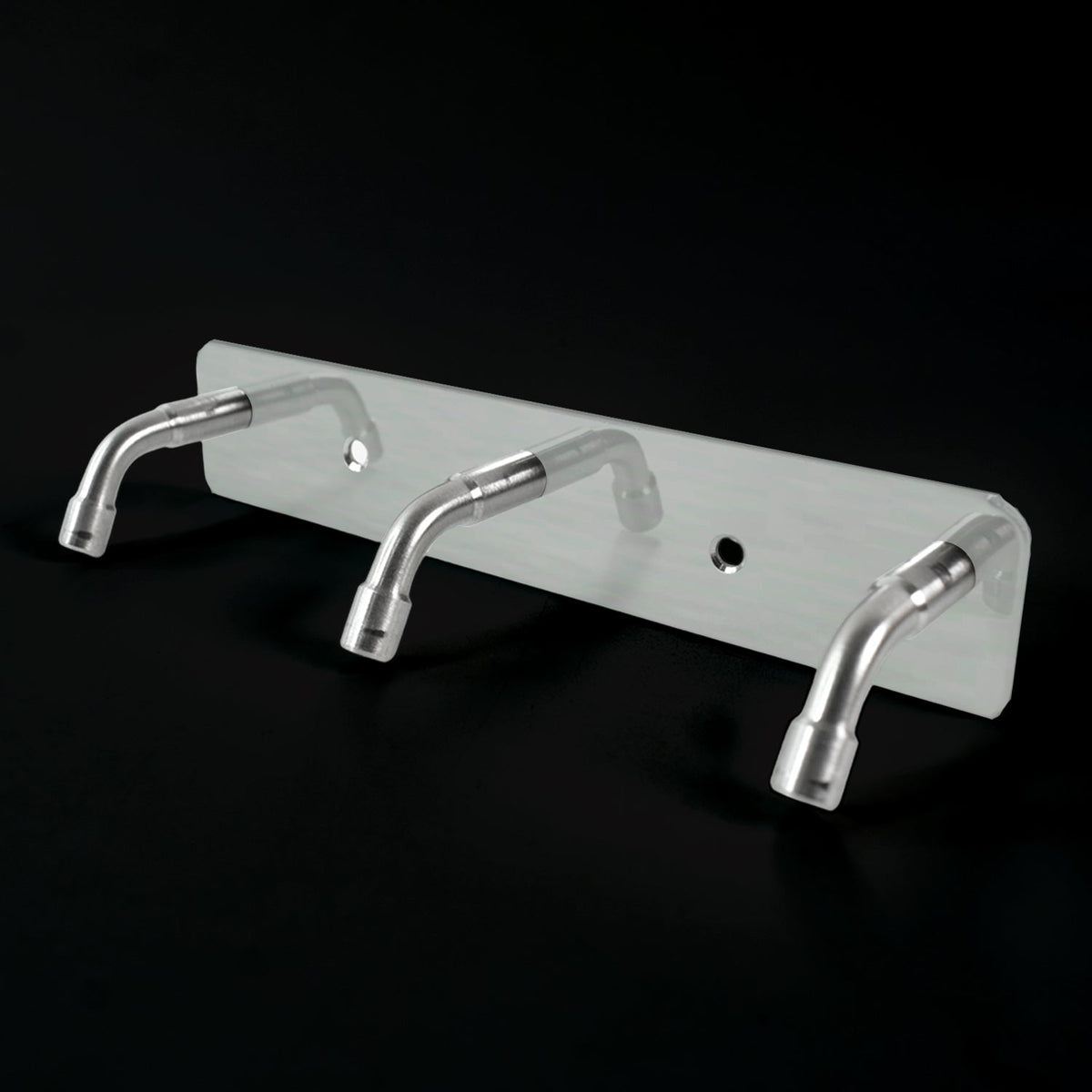 Stainless Steel Wall Mounted Coat 3 Hook Rack (14x3 / 1 Pc)