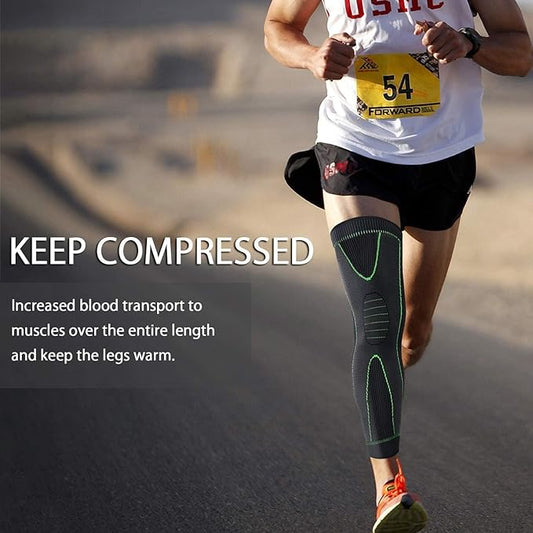 1 Pair Compression Knee & Calf Support Sleeves